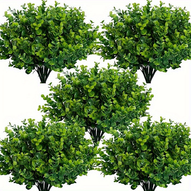 

12pcs Uv-resistant Artificial Boxwood Bushes - Ideal For Indoor & Outdoor Decor, Weddings, And Home Gardens