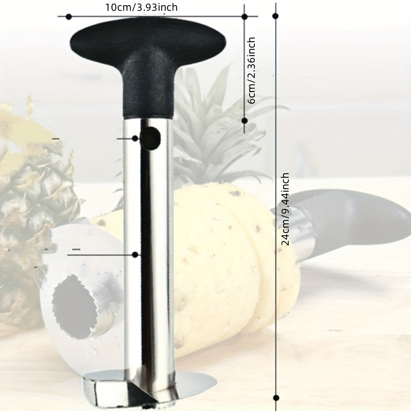 stainless steel pineapple peeler slicer easy core removal kitchen gadget for fresh fruit prep details 2