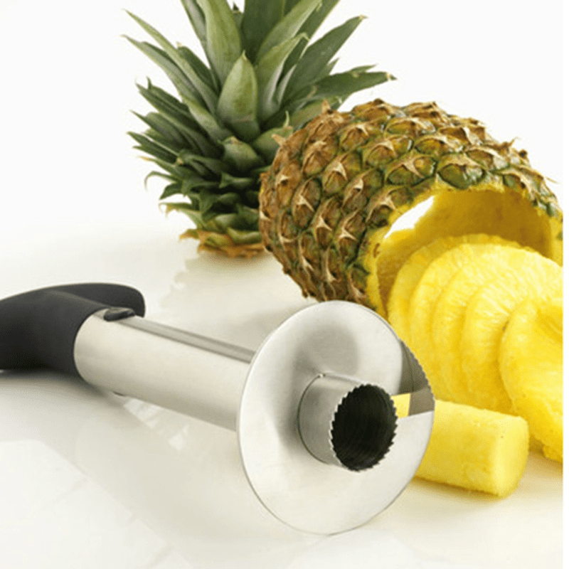 stainless steel pineapple peeler slicer easy core removal kitchen gadget for fresh fruit prep details 3