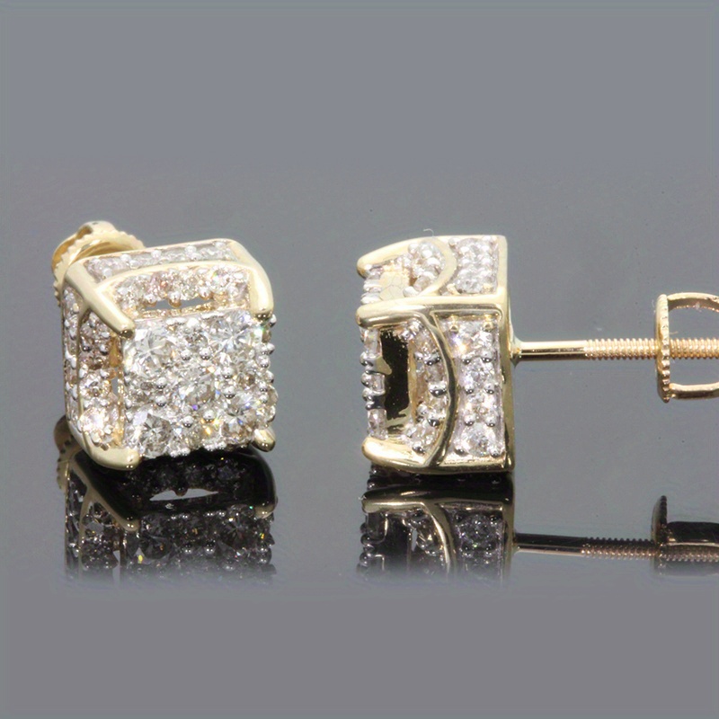 

14k Zirconia Round Screwback