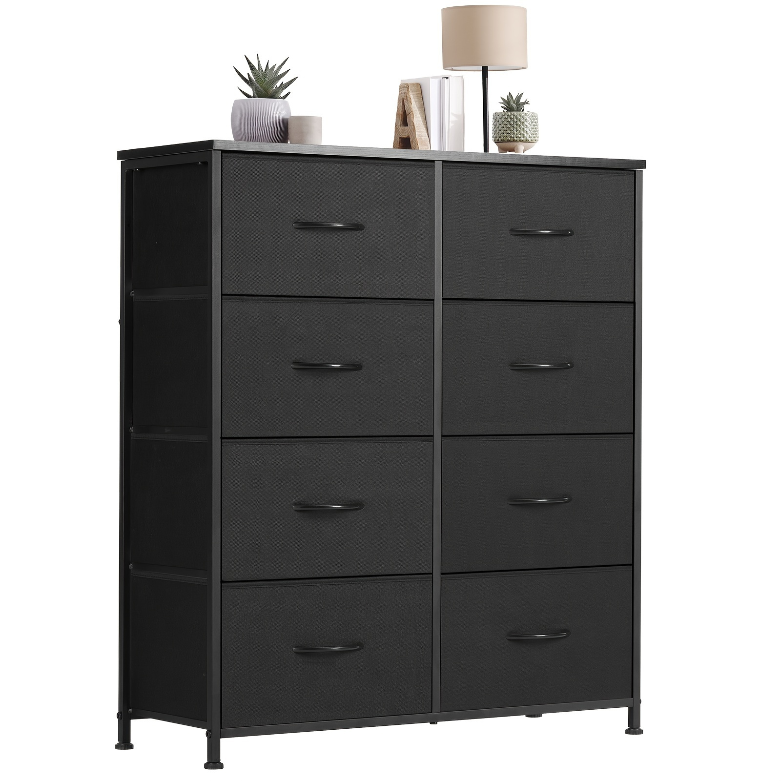 

Dresser For Bedroom With 8 Drawers, Clothes Drawer Fabric Closet Organizer, Dresser With Metal Frame And Wood Tabletop, Chest Storage Tower For Kids Room, Nursery, Living Room, Entryway