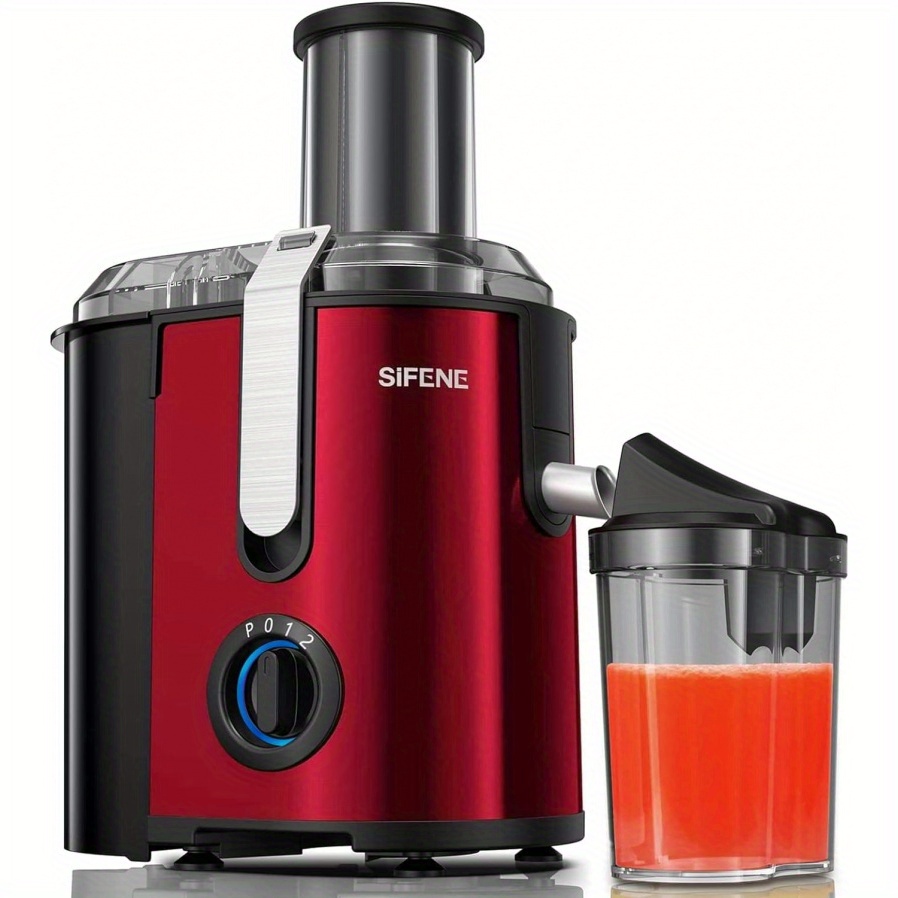 

Juicer Machine, 800w Juicer With For Whole Fruits And Veggies, Juice Extractor With 3 Settings, Easy To Clean, Red-800w