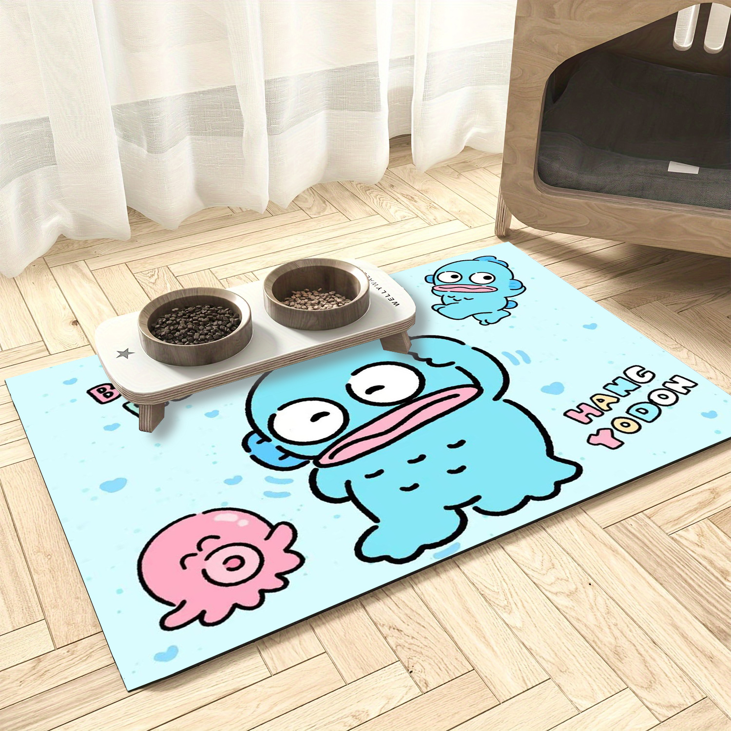 

1pc - Pet Feeding Mat For - , - Placemat -dry Absorbency - For & Bowls, / Use