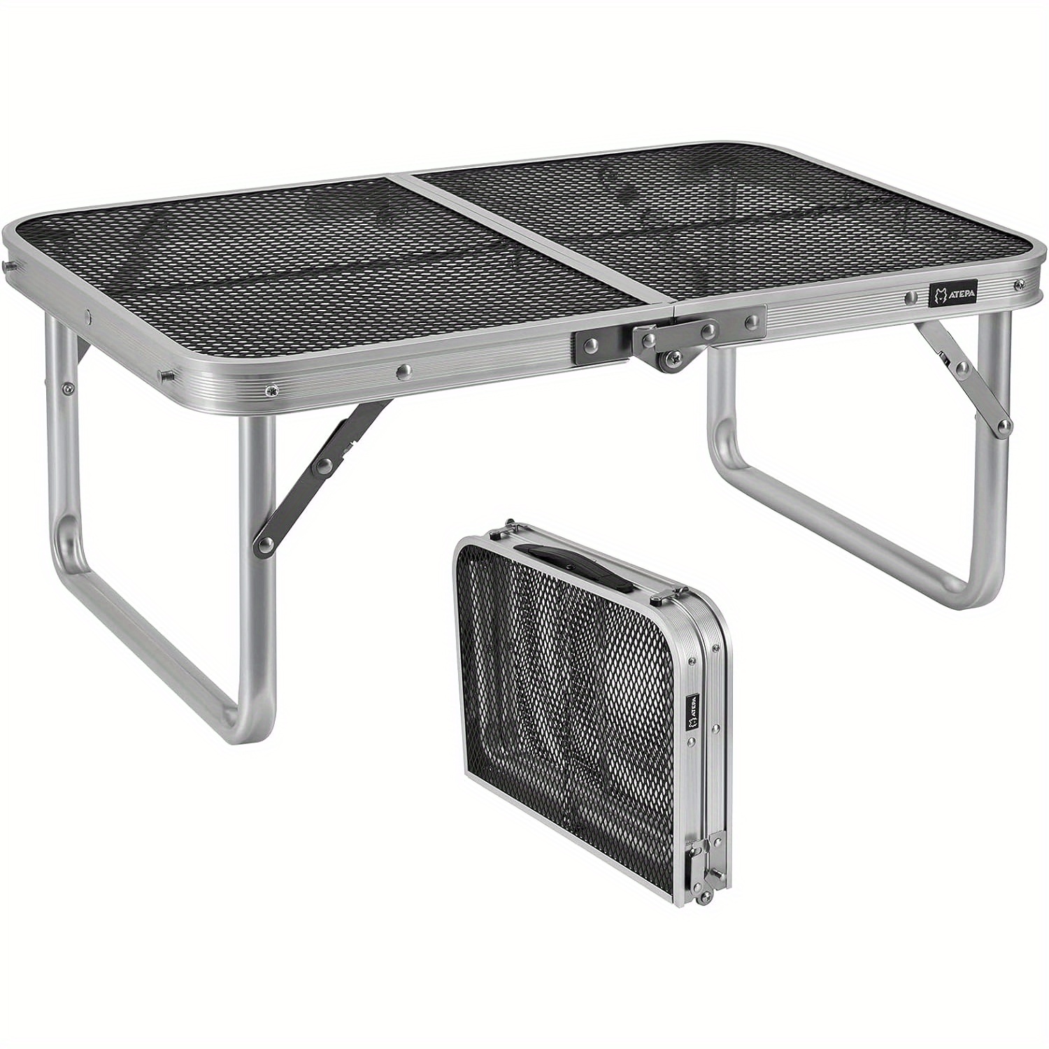 

Atepa Small Camping Steel Mesh Table Portable Grill Table Lightweight Folding Beach Table, Easy To Carry For Outside Beach Camping Cooking Bbq Rv Picnic