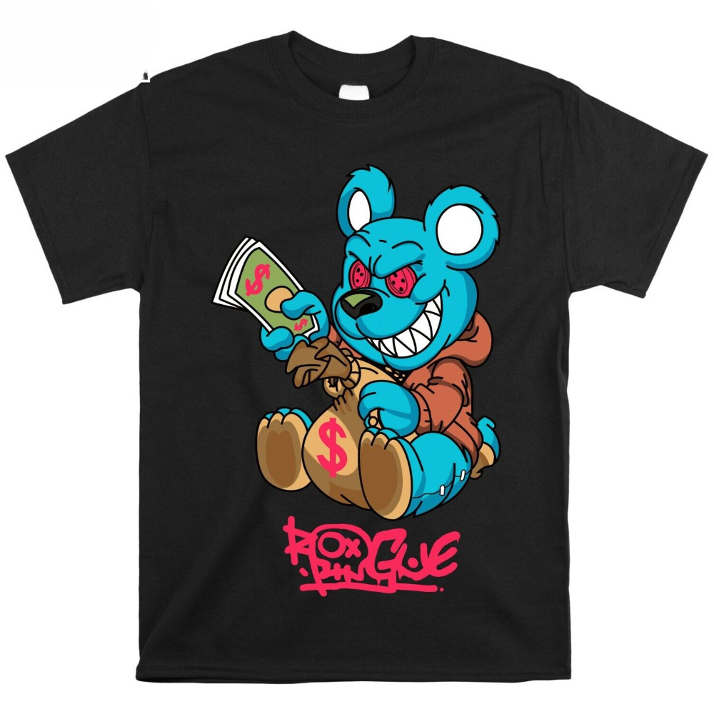 

Evil Teddy Bear Cartoon Horror T Shirt Mens Womens Unisex