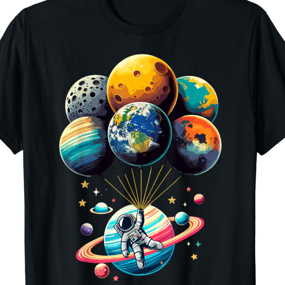 

Solar System Astronaut Holding Planet Balloons