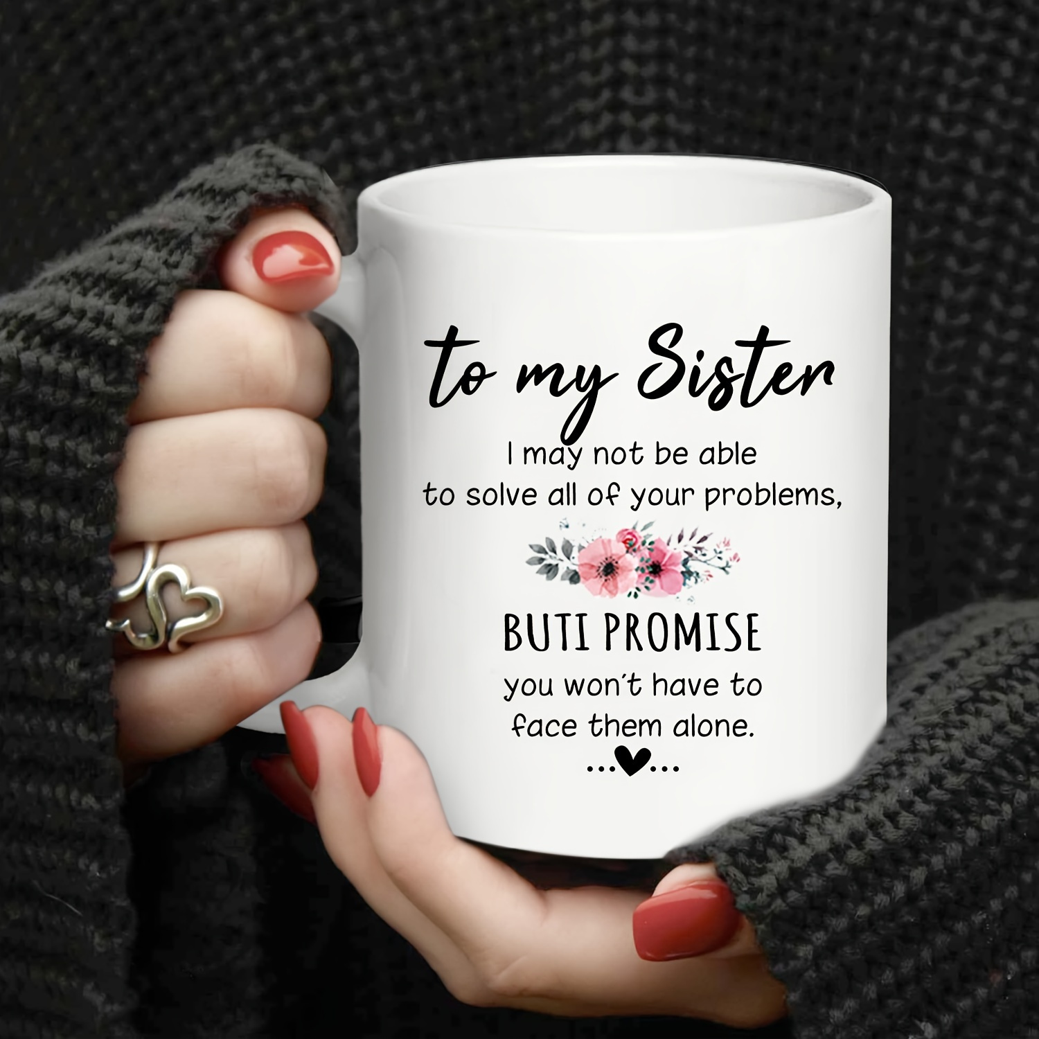 

1pc, Mug For Sister, 11 Oz Ceramic Coffee Mug, Sister Christmas Gift, Sister Birthday Gift, Sister Birthday Gift From Sister, Sister Funny Gift, Sister Gift, Best Friend Gift