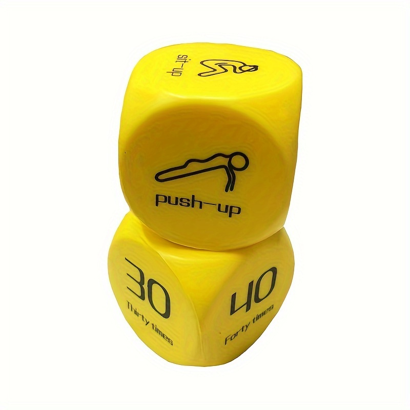 

2pcs Fitness Dice, Exercise Dice (6 Sides) - Game For Group Fitness And Exercise Courses - Includes Push Up, Squat, Lung, Jump Jack, Tightening And (portable Bag)