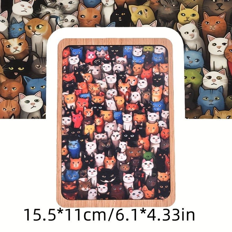 

Jeu de puzzle en bois uniques de animales irrégulières pour une fête de chat éducative