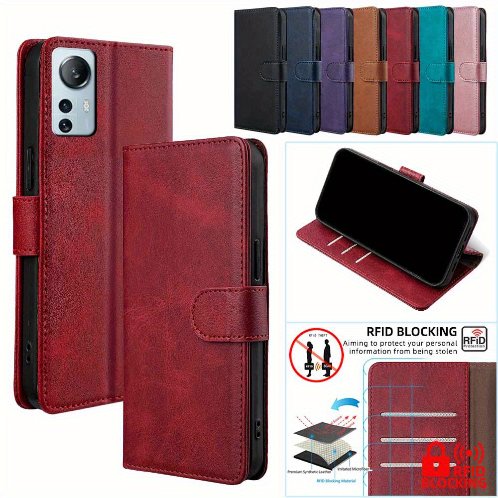 

Cover With Rfid Protection, A Wallet Case For Xiaomi 11 Lite, 11 Pro, 11t, 11t Pro, 12 Lite, 12s Pro, 12 Pro, 12s, And 12 Models.