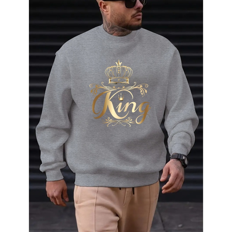 

Golden King Crown Design Men's Sweatshirt Comfort Fit