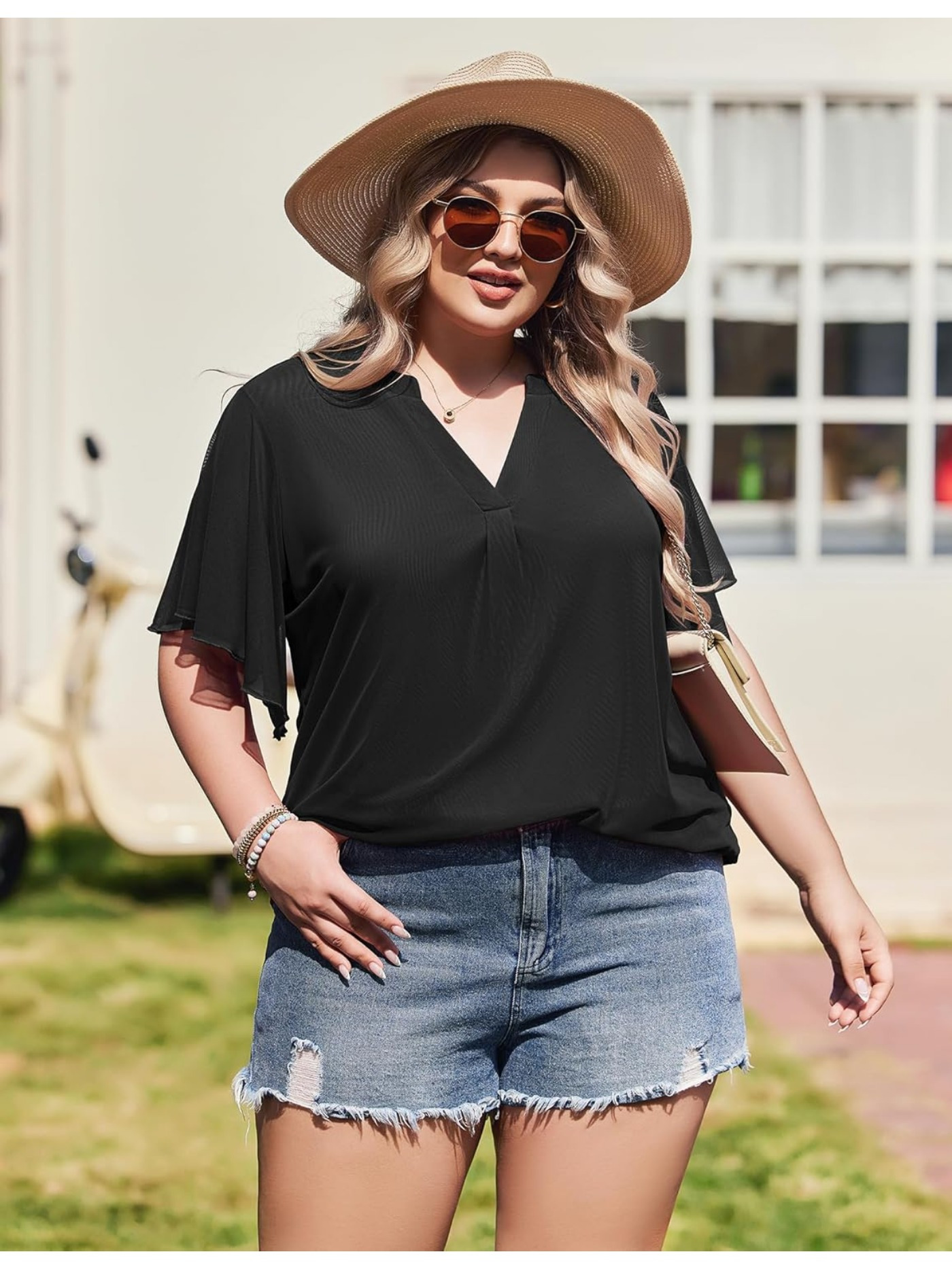 short sleeve flowy tops