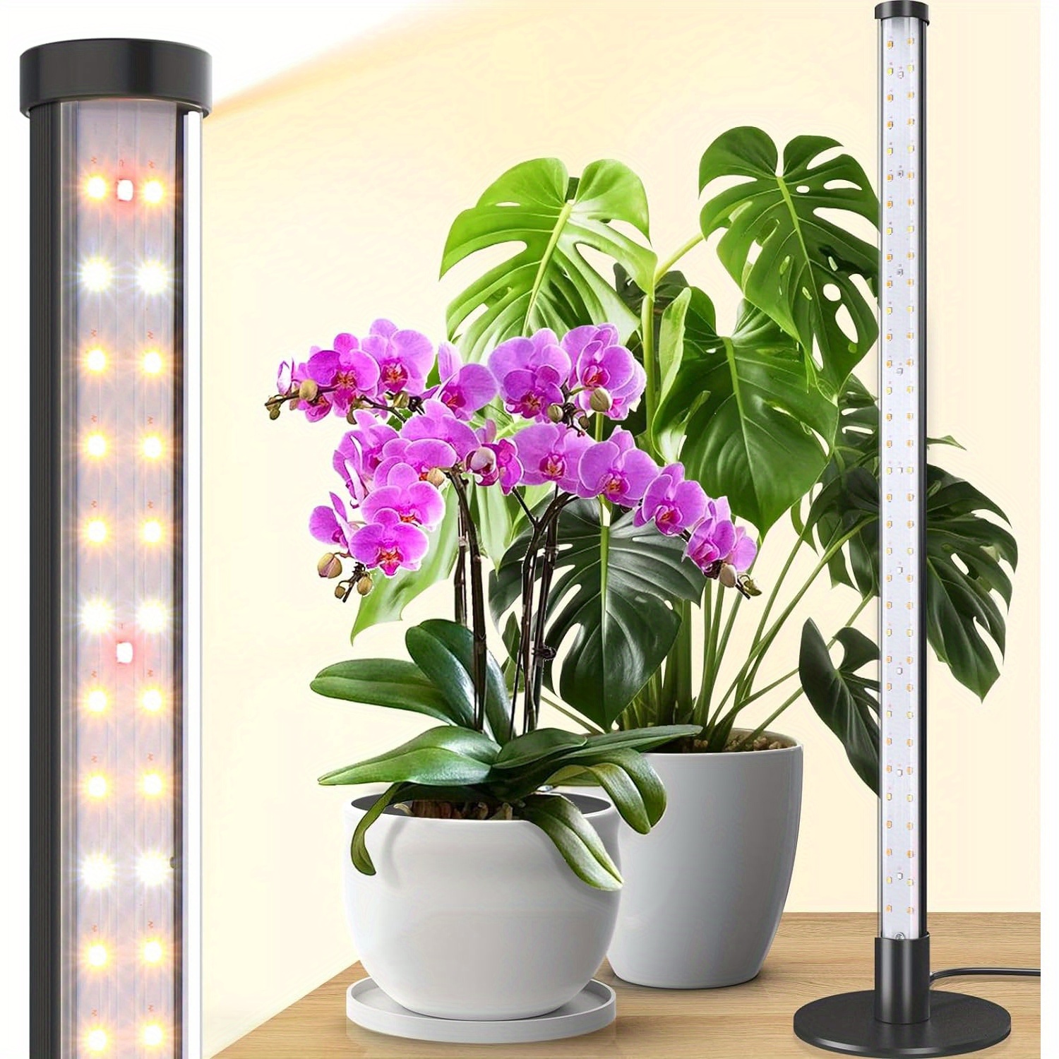 

T10 Vertical Grow Light, 20w 2ft Desk Led Plant Light, Hanging And Standing, Table Top Full Spectrum Grow Lights For Indoor Plants With Stand And On/off Switch, Ideal For Plants Growth