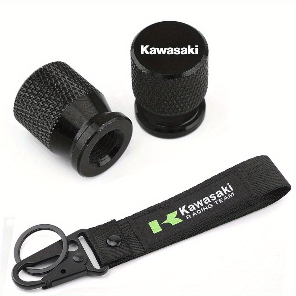 

Kawasaki Racing Team Tire Valve Stem Cap Cover - Universal For Kawasaki Ninja, , , S, Zx6r, Z, Z1000 Series Motorbikes - Metal Material - Keychain Key Ring Chain