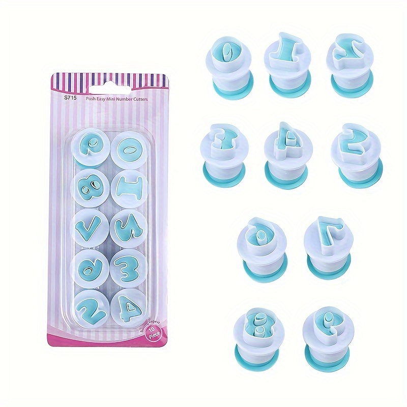 TEMU 10/26pcs Alphabet And Numbers Cookie Fondant Cutters, Biscuits Molds, Fondant Cakes Plastic Molds