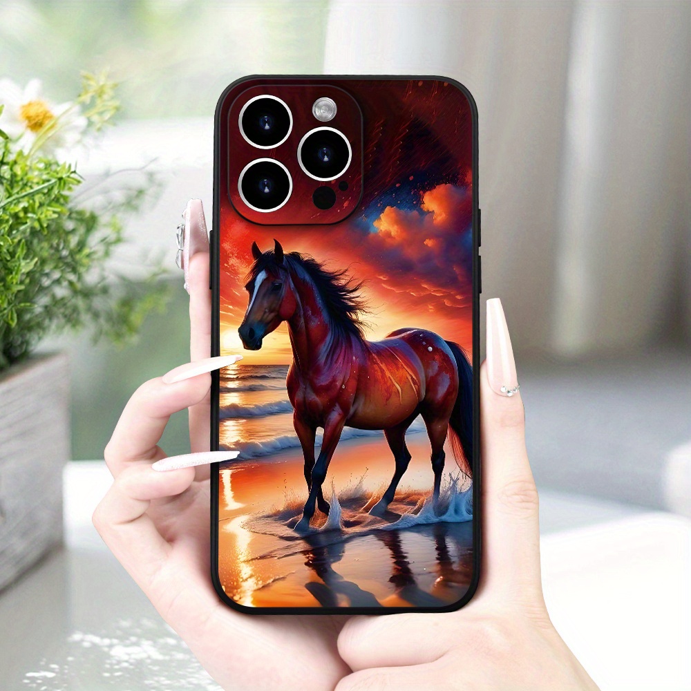 

Funny Horse Phone Black Matte Comfortable Grip Lens Protection For Iphone 15/15plus/15pro/15promax/14/14plus/14pro/14promax/13/13mini/13pro/13promax/12/12mini/11/plus/pro/max