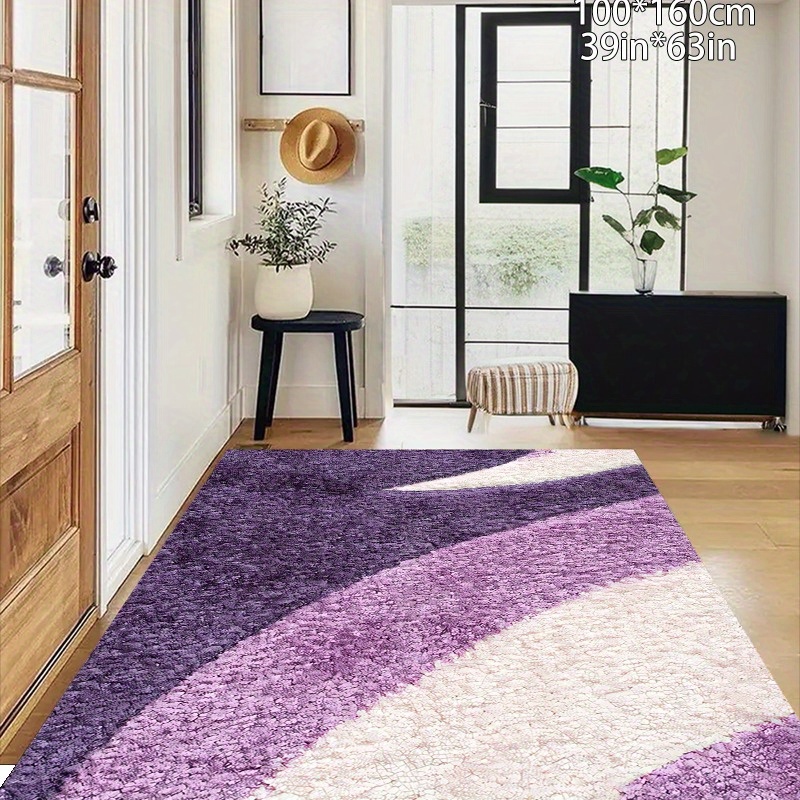 

Luxurious Purple Carpet With Non-slip Backing - Living Room, Bedroom, Kitchen, And Outdoor - , Machine Washable Floor Mat