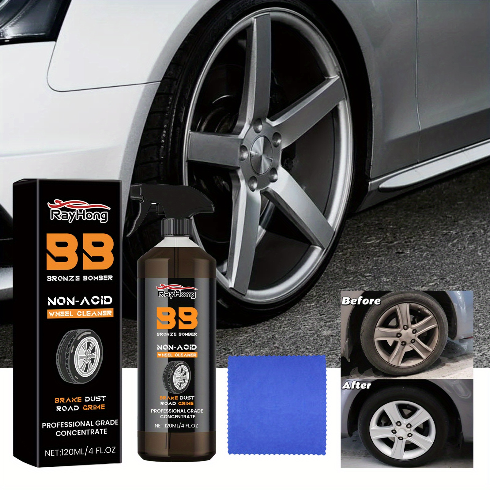 

Tire Cleaner All Wheel Cleaner Iron Remover Rust Dissolve Tire Cleaner For Cars, Trucks, Motorcycles