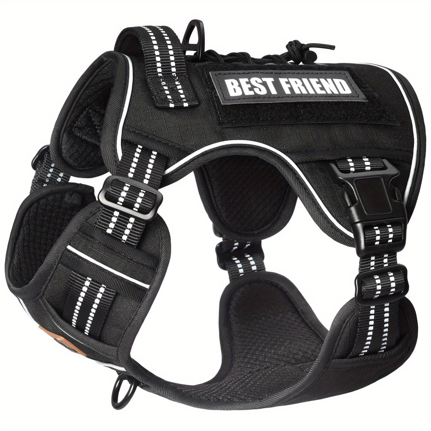 

Tactical Dog Harness For Dogs, No Pull Military Dog Vest, Adjustable Breathable Reflective Reinforced For Outing Walking Training Hunting