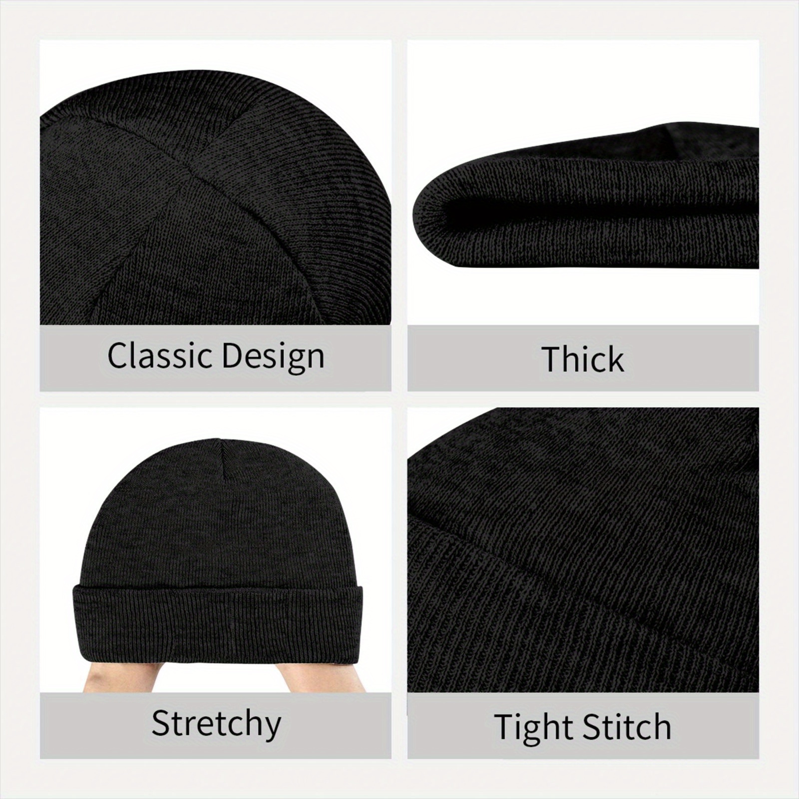 Custom Knitted Women Stretchy Skull Cap - Temu