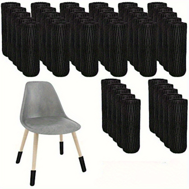 32pcs chair leg socks knitted chair feet covers wear resistant and silent chair leg socks chair feet covers anti slip table and chair feet mats details 1