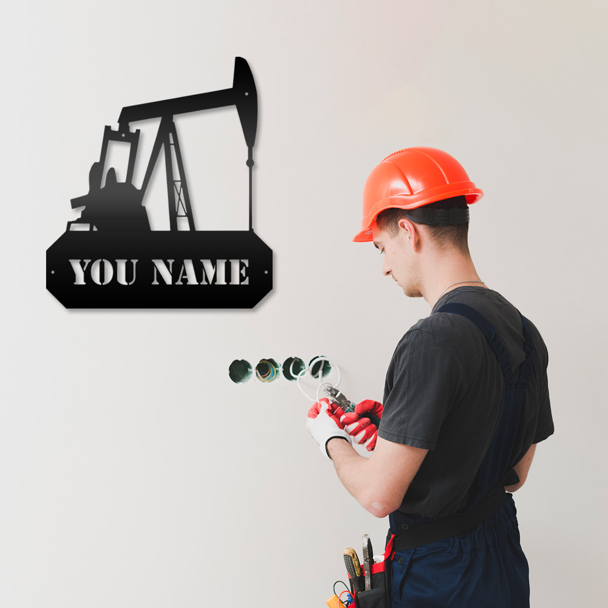 

Custom Metal Pumpjack Family Name Sign - Personalized Decor, Unique Gift Idea