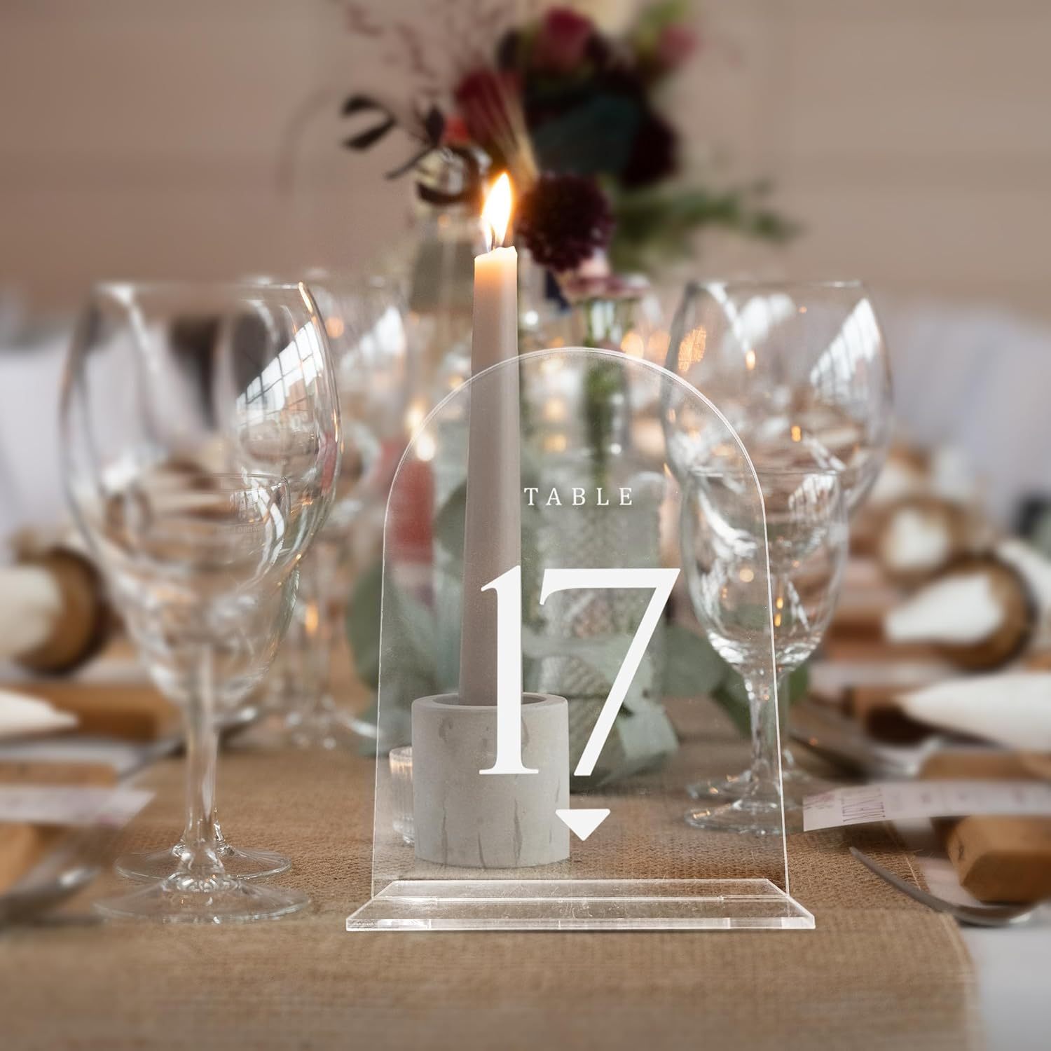 Clear Acrylic Arch Signs Stands: Wedding Table Numbers Event - Temu