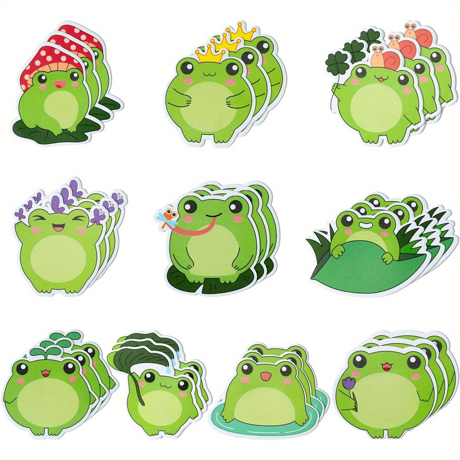 

10pcs Frog Notes, Total 200 Sheets, Cute Cartoon Frog Self Notepads Memo Pads Animal Page Marker For Office School Student Birthday Party Favors Goodies Bag Fillers