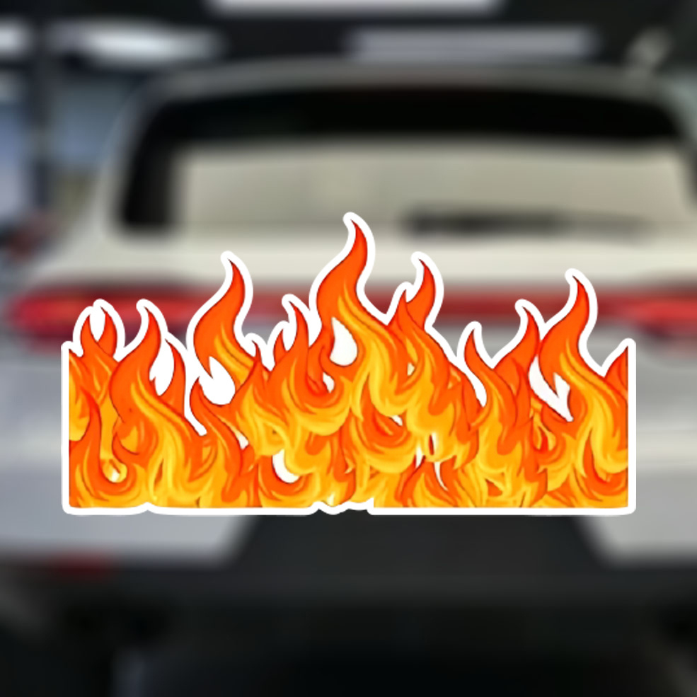 

Funny Red & Yellow Vinyl Decal - Waterproof, Matte For Cars, Laptops & Walls | Sticker For Exterior Decoration