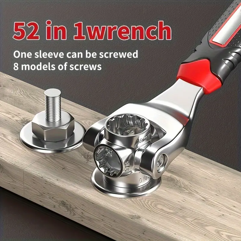 52 in 1 socket wrench flexible multifunctional with rubber handle 360 degree rotating head standard of any size used for automotive maintenance etc details 8