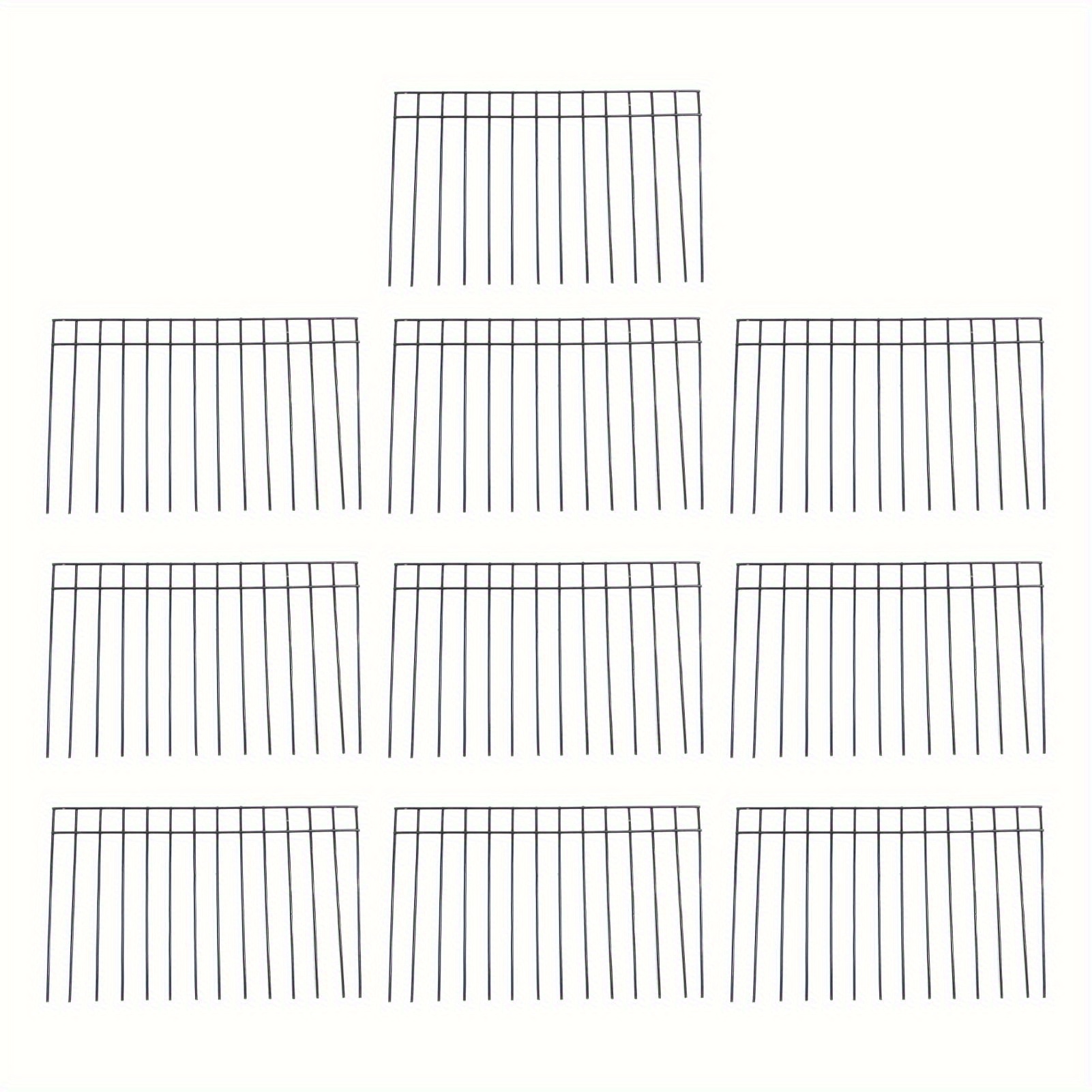 

10 Pcs Clôture de barrière pour animaux creuser Clôture de jardin en acier antirouille Clôture pour chiens et lapins d'extérieur 60.96x38.1cm/24x15in