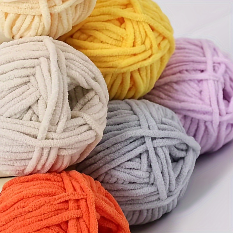 

Chunky Wool Yarn Set For Diy Knitting - 1.76 Oz/60m - Perfect For Scarves, Crochet Shoes, And Dolls - Soft Polyester Material - Suitable For Ladies' Accessories