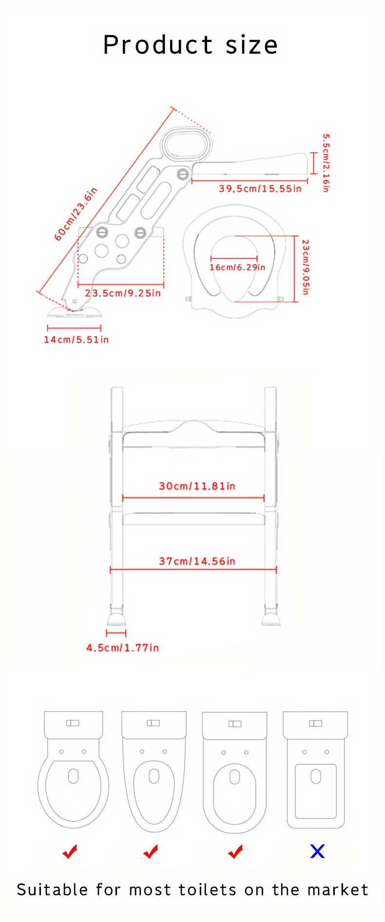   with a childrens toilet seat   girl baby boy restroom auxiliary stool cushion kids household folding staircase type details 6