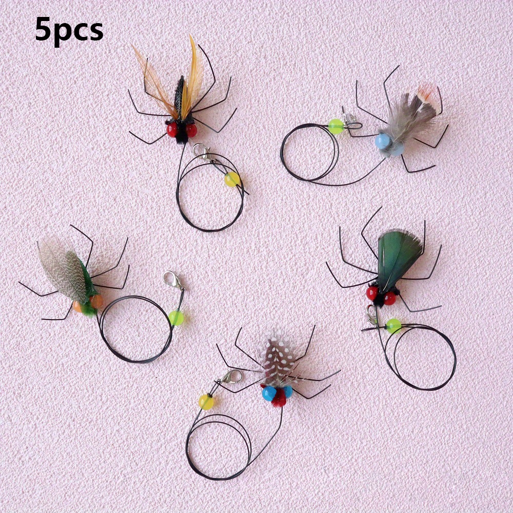 

5pcs Interactive Cat Replacement - Fly & Insect , , Non-electric, Battery-free, For - And , Pet