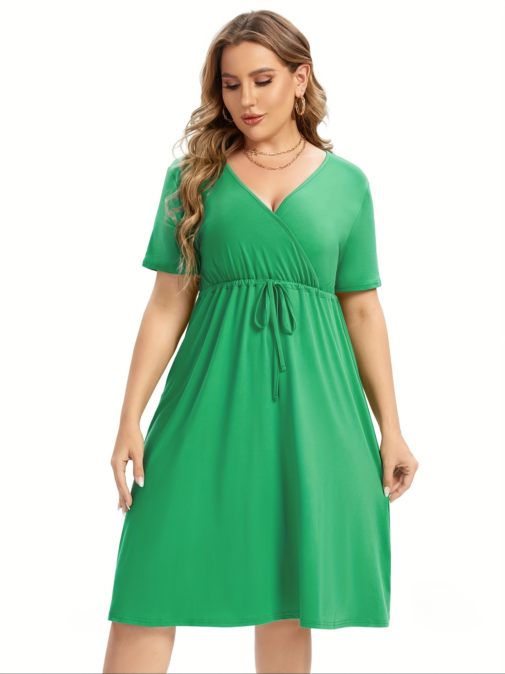 Purple Amazon Dresses Size 12 Celkuser Plus Size Casual Summer Dresses  Curvy Womens Elastic Waist Tiered