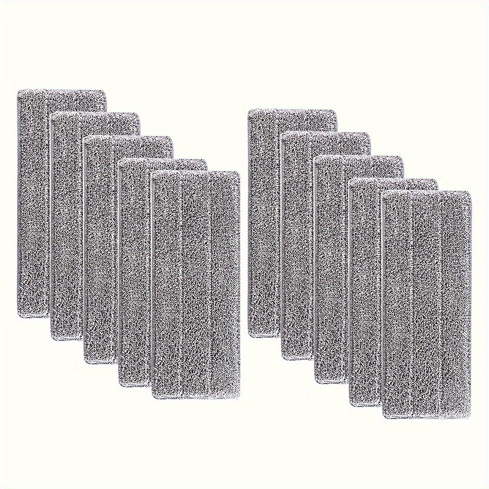 

10pcs Reusable Microfiber Mop Heads - Washable, High Absorbency Cleaning Pads For Hardwood, Tile & Stone Floors