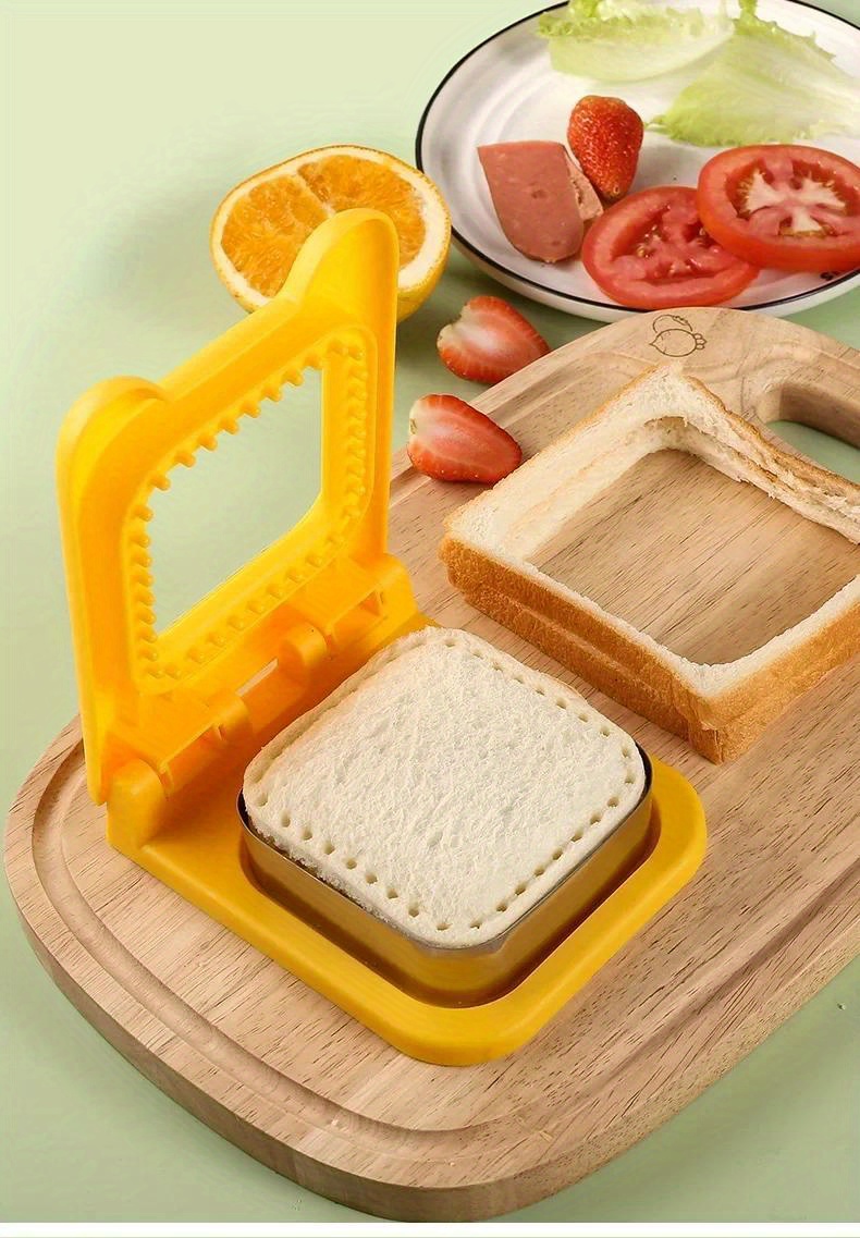 stainless   sandwich maker breakfast bread cutter hand   food contact   mold diy kitchen gadget for sandwich   desserts details 0