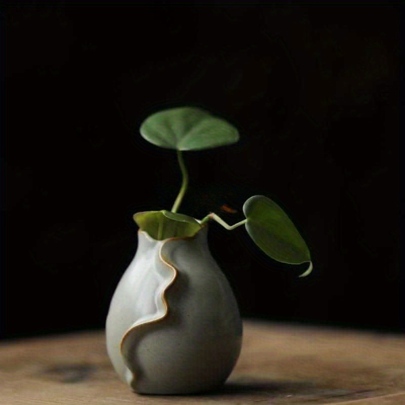 TEMU Plant Ash, Creative Small Flower Arransynthetic Gemstoneent Vase Hydroponic Small Vase Container Ornament Living Room Desktop Flower Arransynthetic Gemstoneent Dried Flower