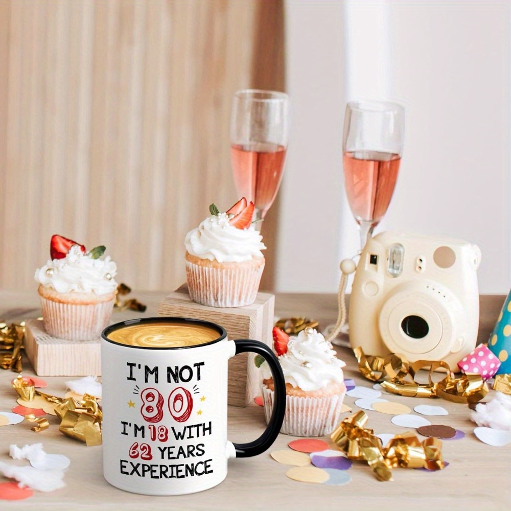 80th Birthday Gifts for Women Men, I'M Not 80 Mug, Best 80th Birthday Gifts  for Grandma, Grandpa, Friends, Family, 80th Birthday Gift Ideas, 80 Year O