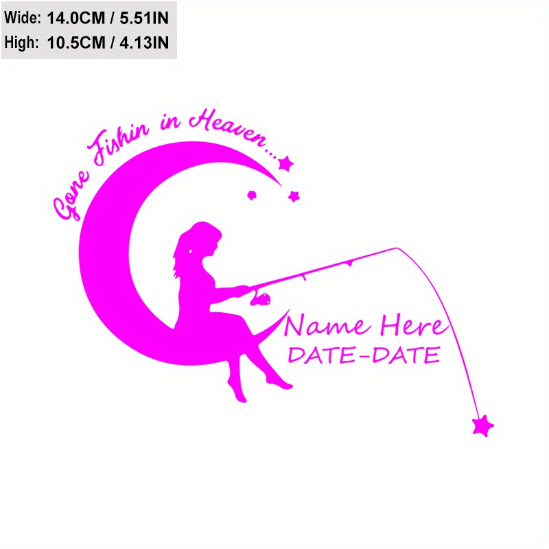 Custom Pink 'gone ' Memorial Vinyl Decal Temu