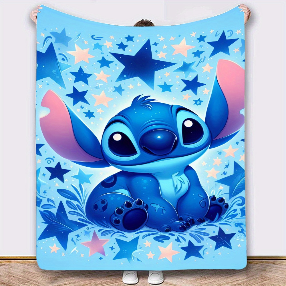 

Disney Stitch Blanket Cozy Comfort Flannel Blanket - Soft And Lightweight