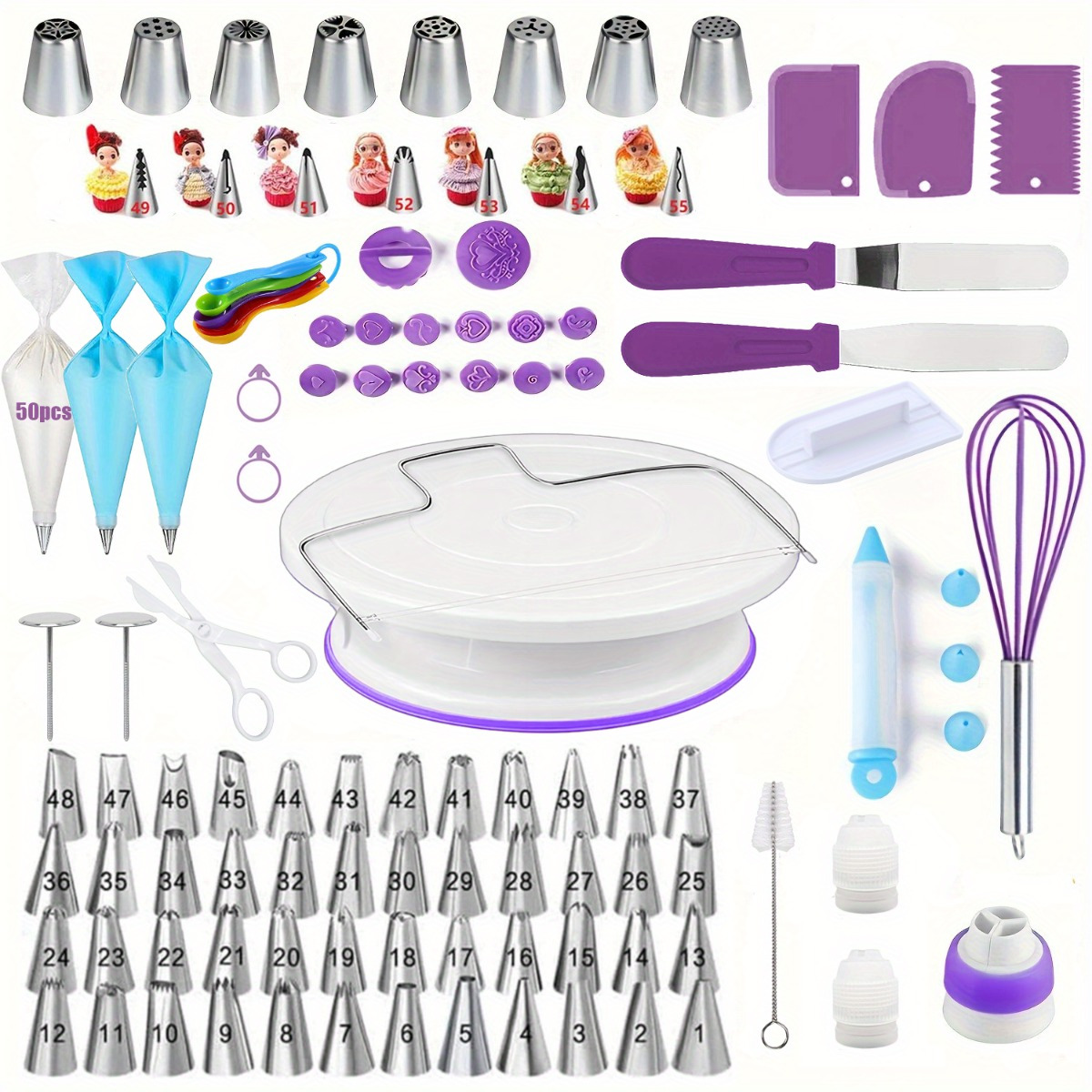 

156pcs Kit , Steel Piping & - For , Cookies & - Kitchen Gadgets