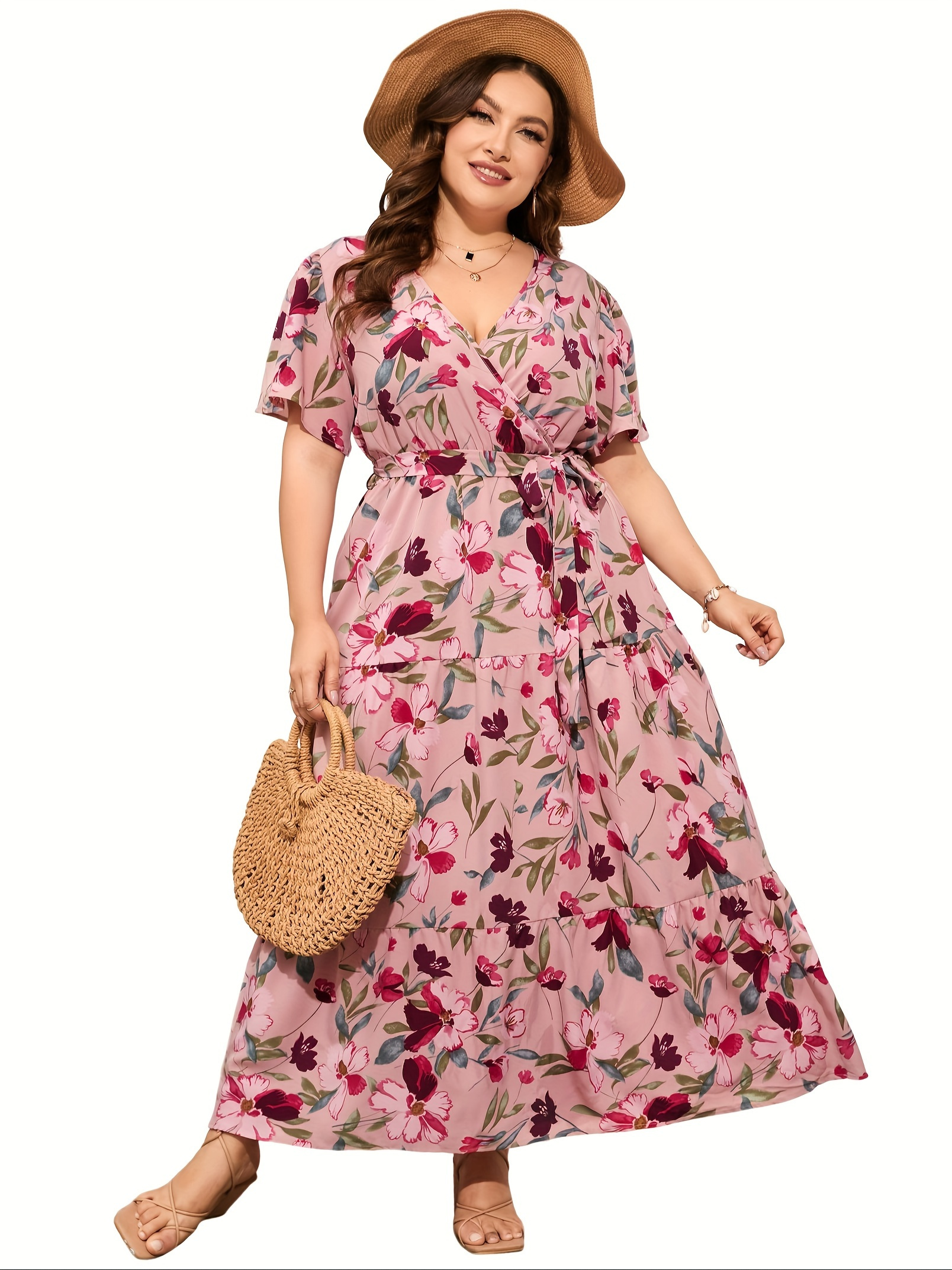 strapless open back dress Dark Mauve Side Slit Maternity Maxi Dress – PinkBlush main image 1