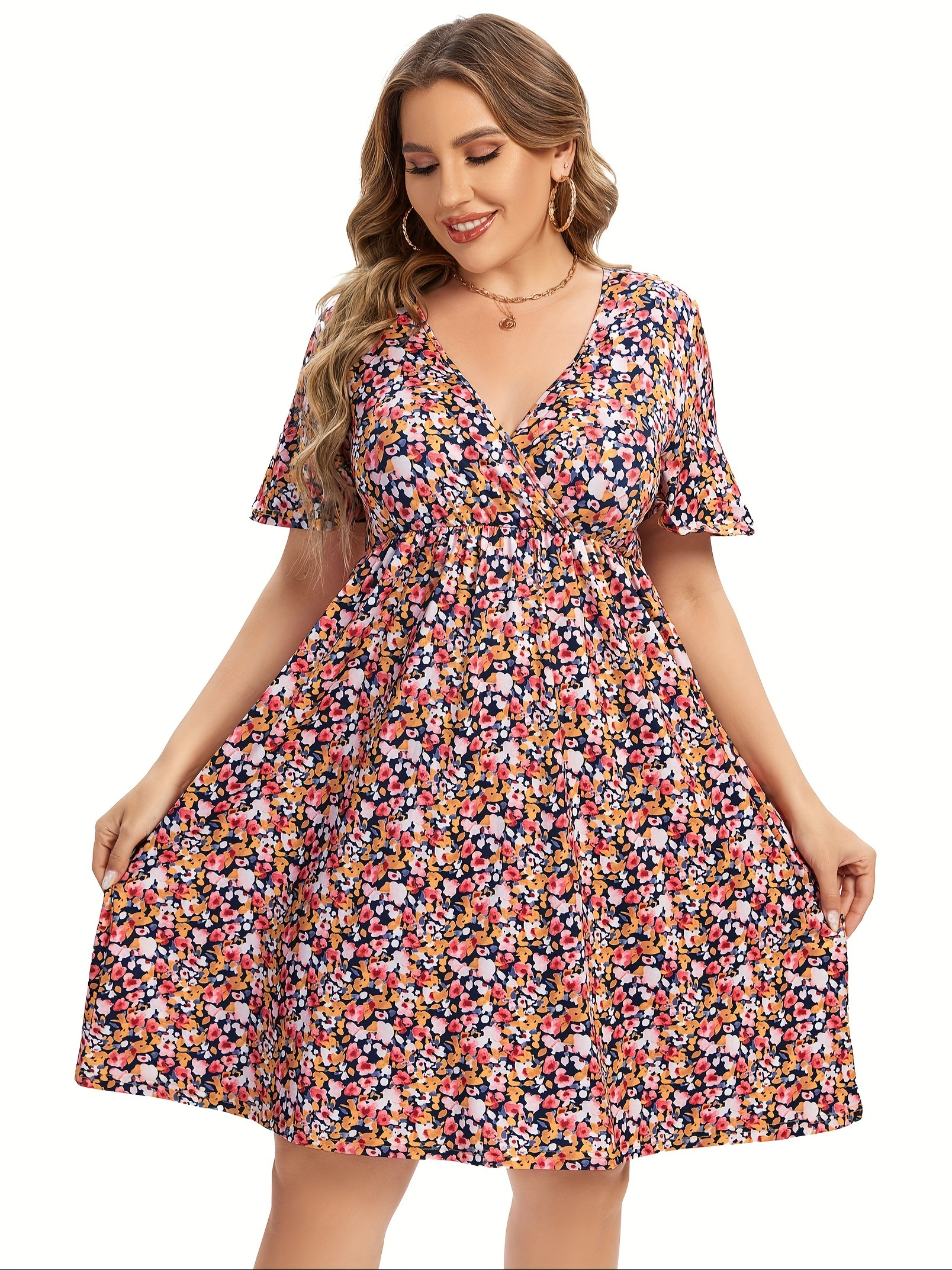 strapless open back dress Marina Dress - Juicy Stripe Pink/Orange main image 0
