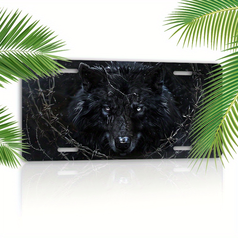 

6x12 Inch Aluminum Wolf License Plate Cover - Uv Link Printing, Anti ,