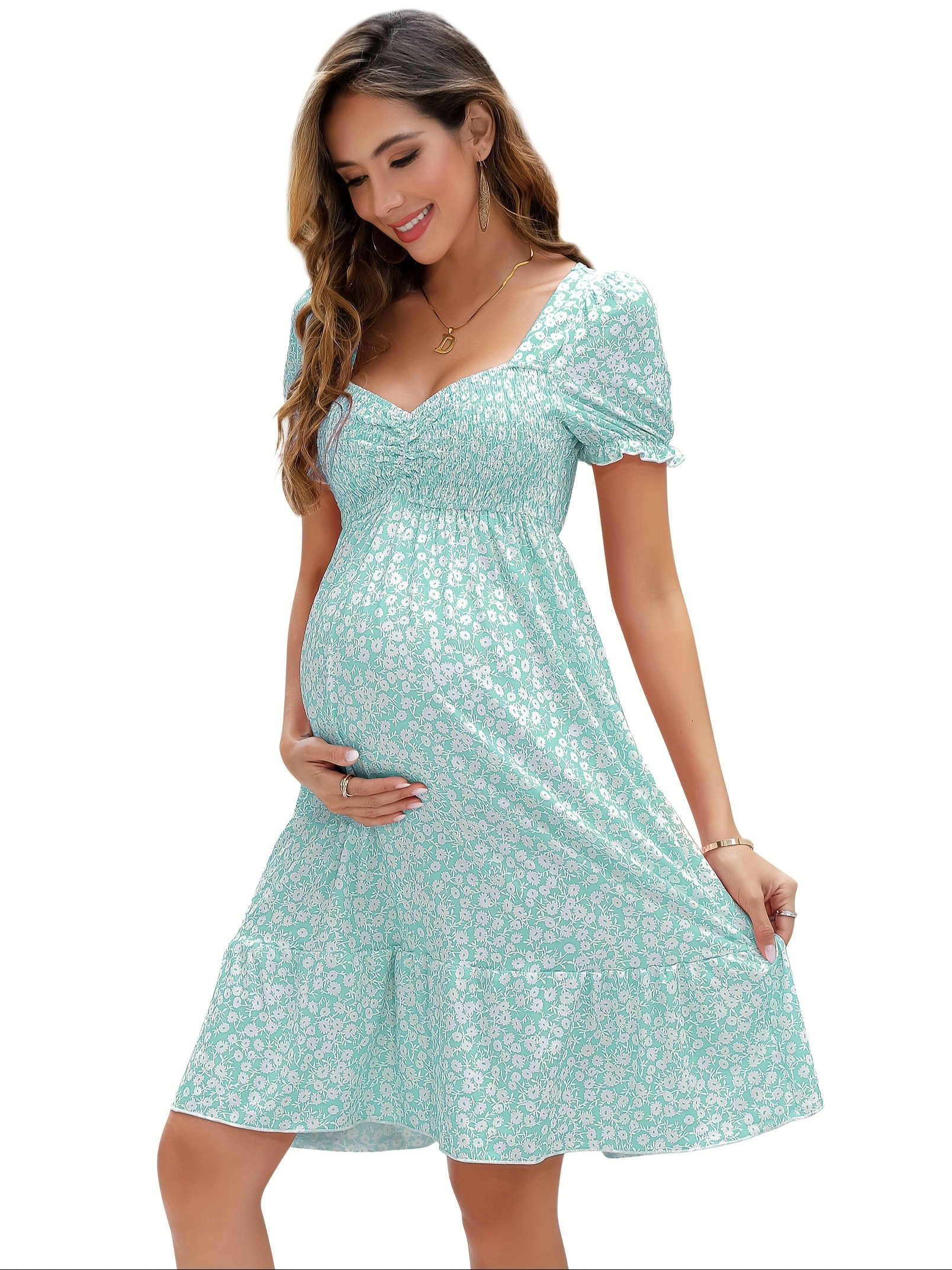 chinese dress ladies Tiered Mini Black Maternity Dress