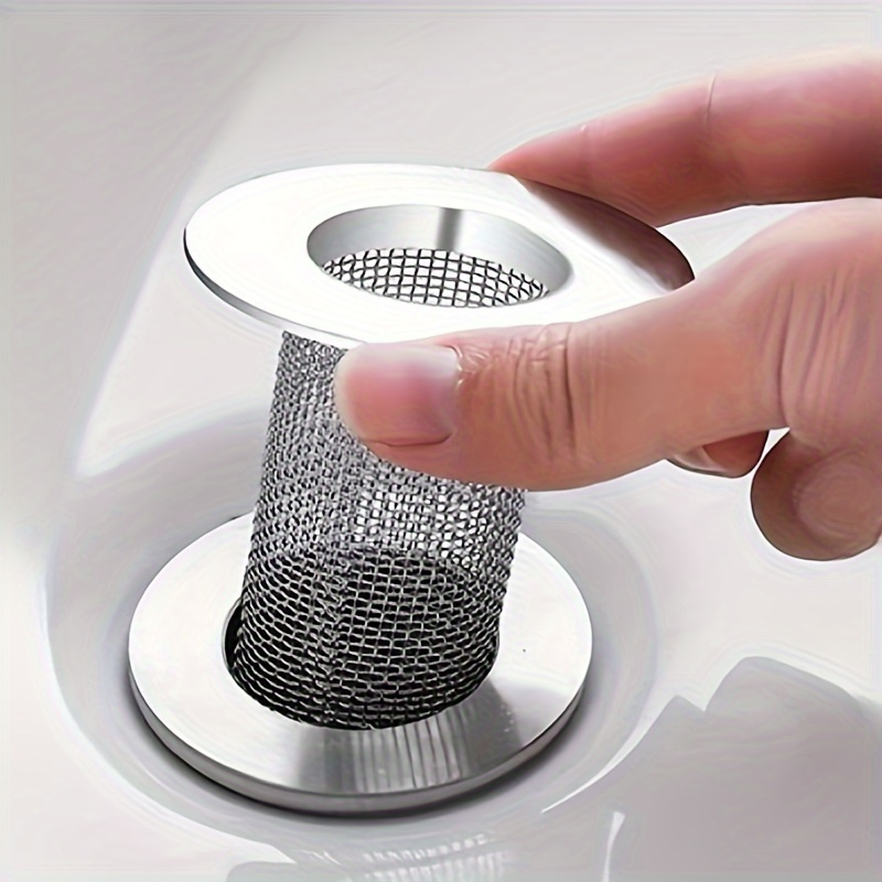 

Stainless Steel Floor Drain Filter: Superior Hair & Debris Stopper For Washbasin, Bathroom & Shower - Seamless Drainage Solution, Easy Clean, Ideal For Home & Hotel