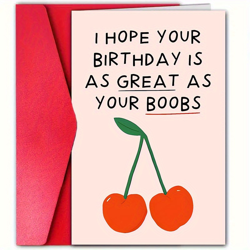 

Funny Happy Birthday Greeting Card For Anyone, Humorous B-day Note, High-quality Paper, 1-pack, Best Gift For Friend, Family, Men, Women, 12cm X 18cm