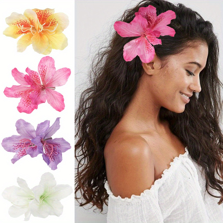

Boho Style Artificial Hibiscus Flowers Hair Clips Set - Adult Women, 2 Pieces