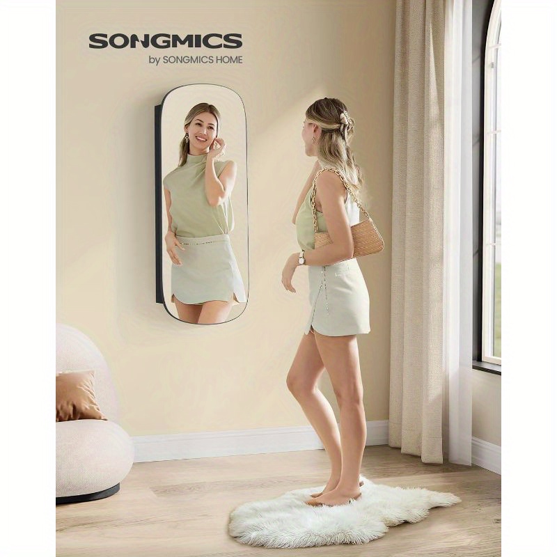 

Home, Led Jewelry Organizer Cabinet Wall Or Door Mounted, Lockable Rounded Wide Mirror With Storage, Interior Mirror